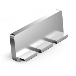 Zaślepka dla profilu  60 x 25 mm, aluminium, efekt stali nierdzewnej