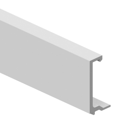 Listwa zamykająca dla profilu montażowego do szkła L - 1000 mm, aluminium, surowa