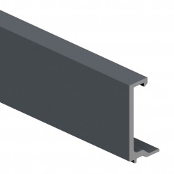 Listwa zamykająca dla profilu montażowego do szkła L - 1000 mm, aluminium, antracytowa