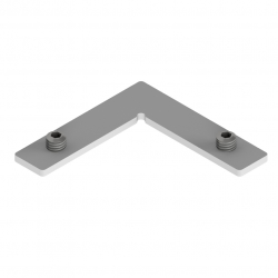 Łącznik L dla profilu montażowego szkła, aluminium, surowy