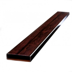 Sztacheta 100 x 25 mm, odcinek od 0,5 do 2,0 mb, aluminium, efekt drewna mahoniowego