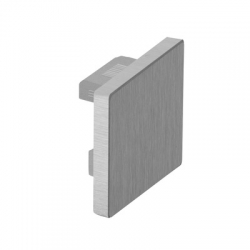 Zaślepka dla profili aluminiowych 40 x 40 x 1,5 mm, Aluminium, efekt stali nierdzewnej