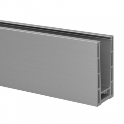 Profil montażowy PRIME, dla szkła od 16,76 do 25,52 mm, aluminium, efekt stali nierdzewnej