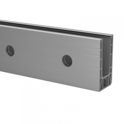 Profil montażowy PRIME, dla szkła od 16,75 do 25,52 mm, aluminium, efekt stali nierdzewnej