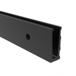 Profil montażowy dla szkła od 12 do 21,52 mm, odcinek 2,5 mb., aluminium, czarny