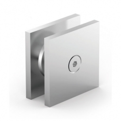 Łącznik do szkła od 12 do 16 mm, aluminium, efekt stali nierdzewnej