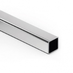 Profil 14 x 14 x 1,5 mm, L - 3,0 mb., aluminium, efekt stali nierdzewnej