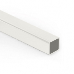 Profil 14 x 14 x 1,5 mm, L - 3,0 mb., aluminium,  RAL 9016 biały